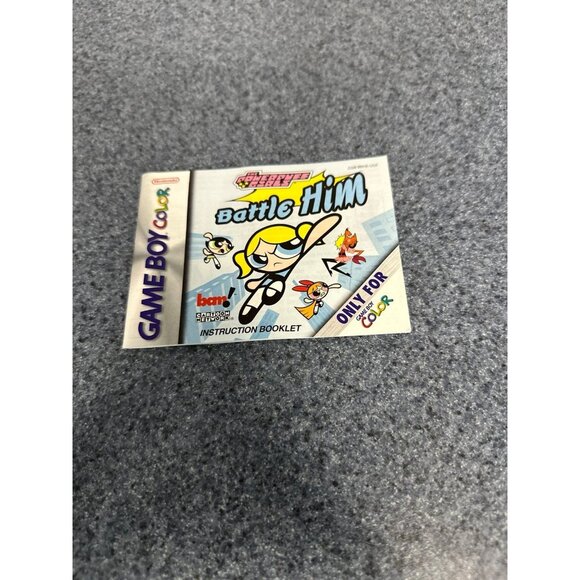 Manual Only - Nintendo Game Boy Color The Powerpuff Girls Battle Him - Picture 1 of 2